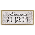 thumbnail image 1 of Stupell Industries Farmhouse French Garden Welcome Gold Floating Frame Canvas Art, 31 x 14, by Lil' Rue, 1 of 7