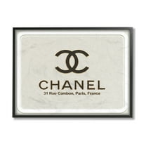 Stupell Industries French Glam Fashion Sign Designer Style Brand Black Framed by Ziwei Li
