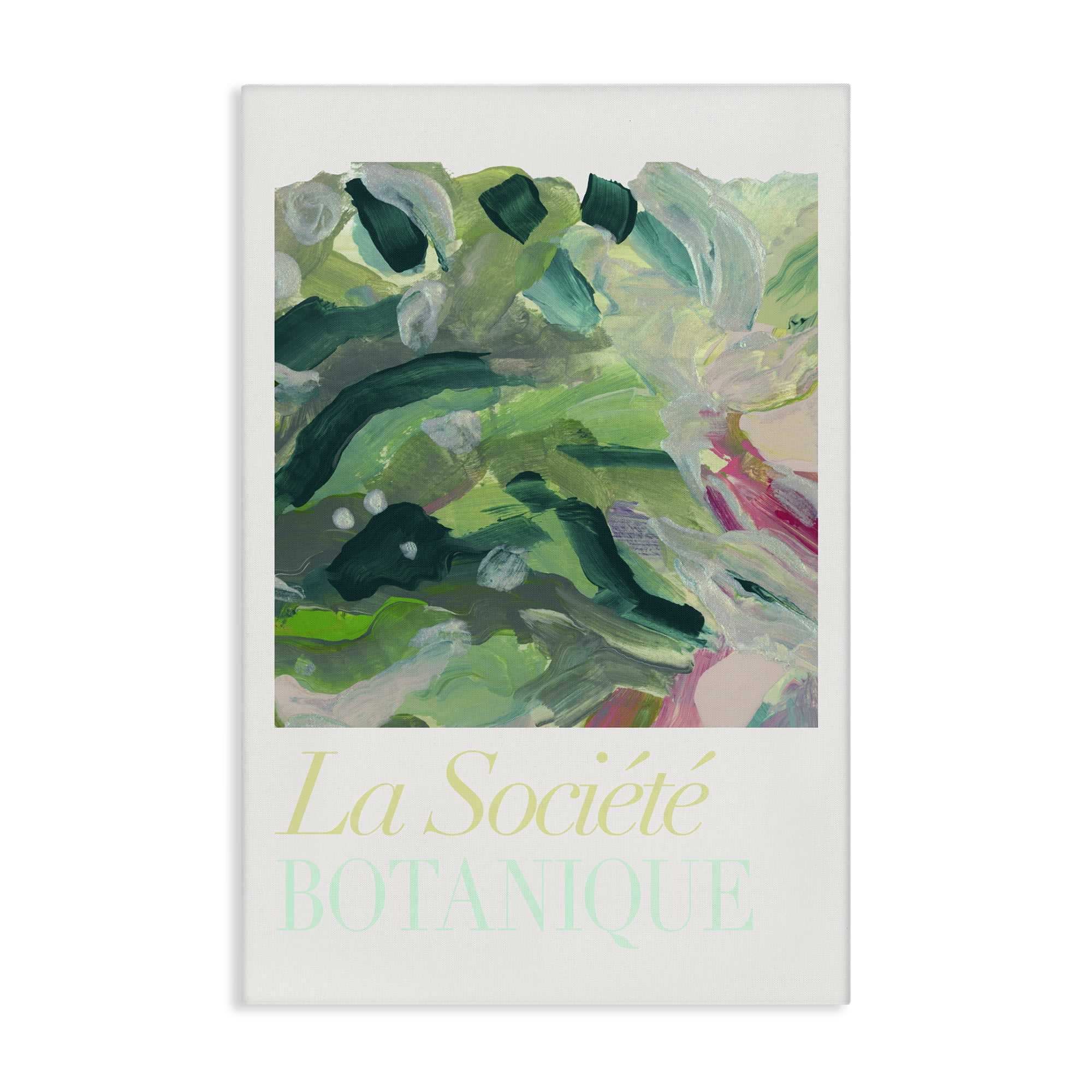 Stupell Industries French Leaves Abstraction Plants & Flowers Painting Wrapped Canvas Art Print Wall Art, 20 x 30