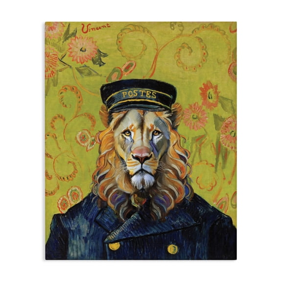 Stupell Industries French Lion Postmaster Canvas Wall Art, design by Grotto Studios