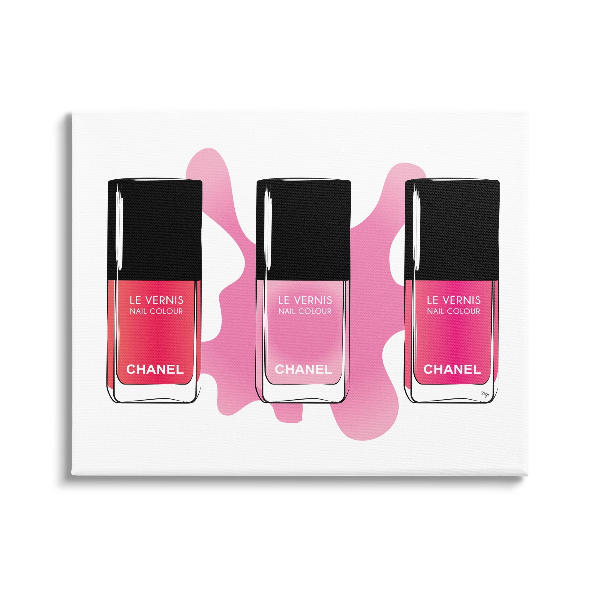 Stupell Industries French Pink Rose Shades Nail Polish Splash,48 x 36, Design by Martina Pavlova