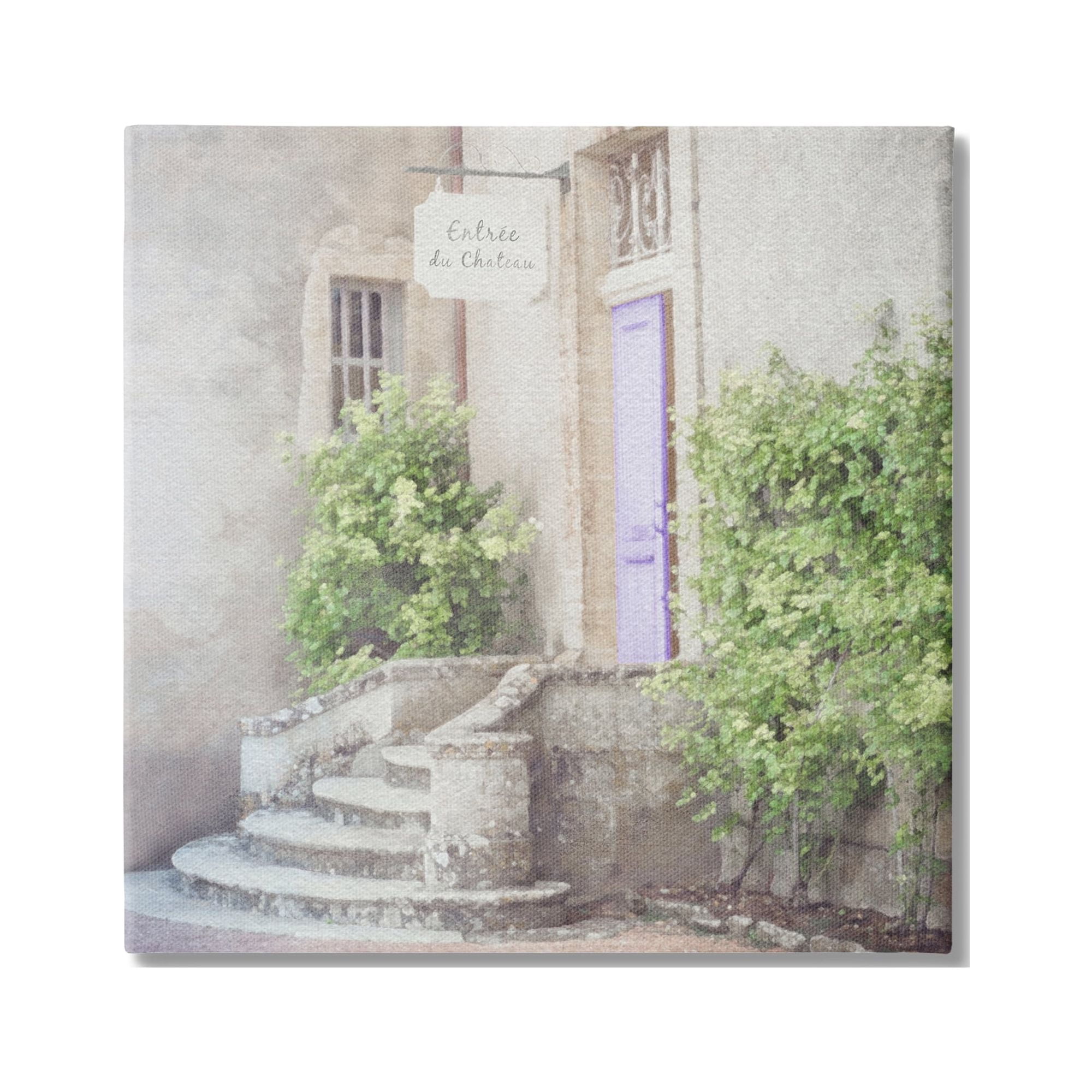 Stupell Industries French Shop View Travel & Places Painting Gallery Wrapped Canvas Print Wall Art, 17 x 17