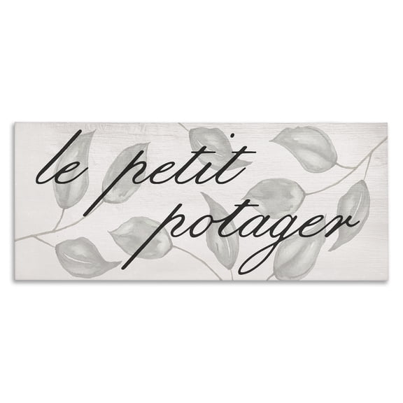 Stupell Industries French Vegetable Garden Quotes and Sayings Painting Wrapped Canvas Canvas Art Print Wall Art, 24 x 10