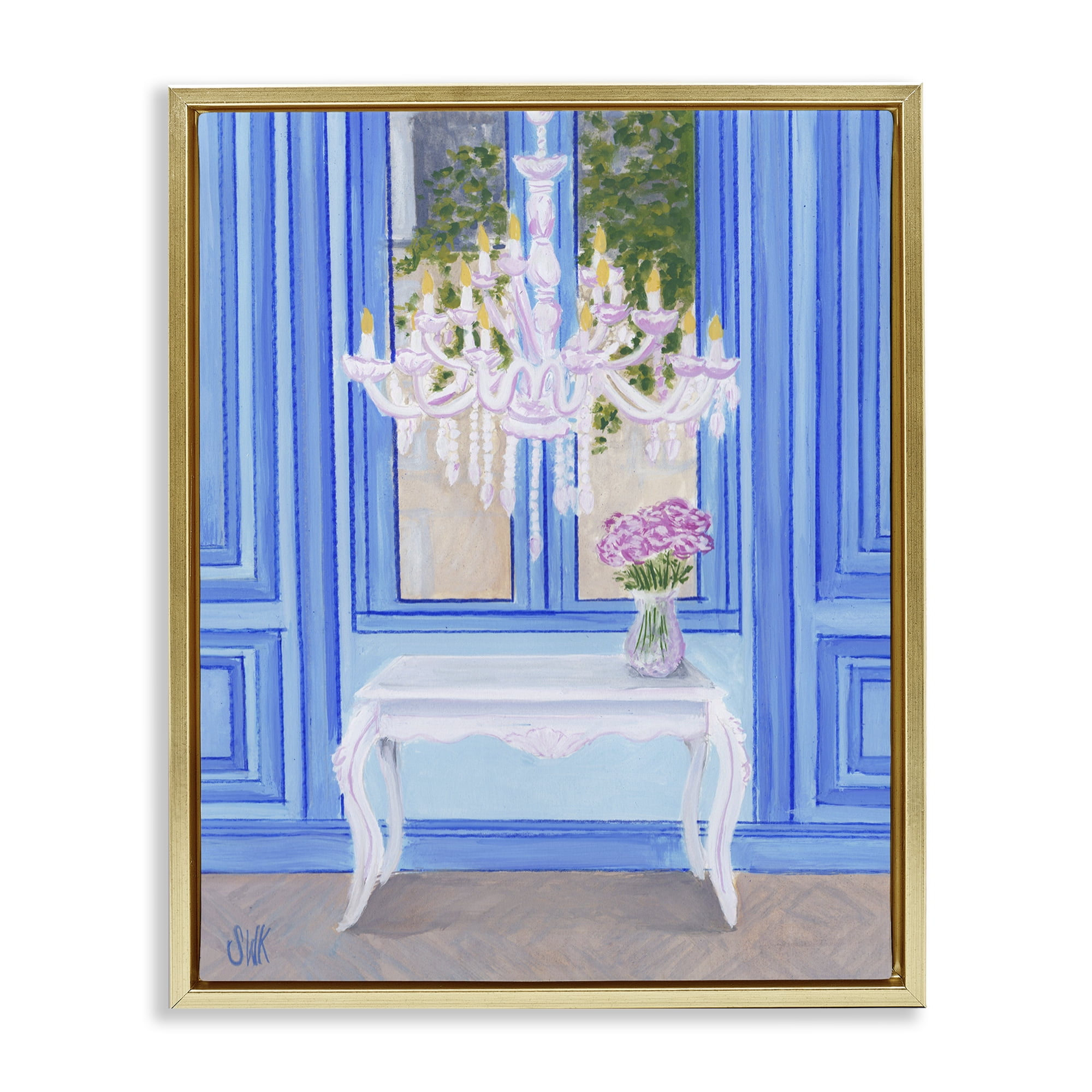 Stupell Industries French Window Architecture Gold Framed Floater Canvas Wall Art, design by Sarah Waldron Kimball
