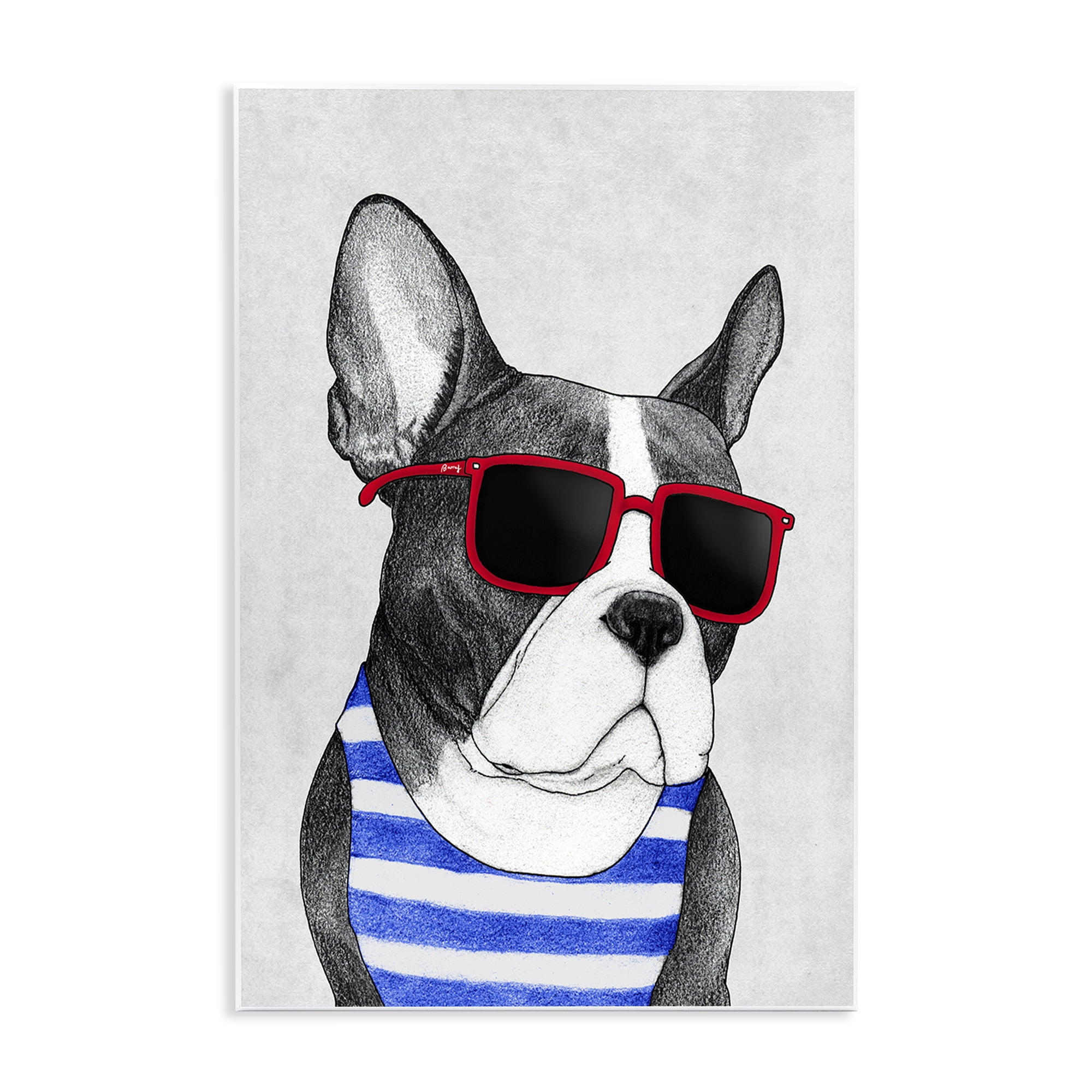 Stupell Industries Frenchie Summer Style Wall Plaque Art, design by Barruff
