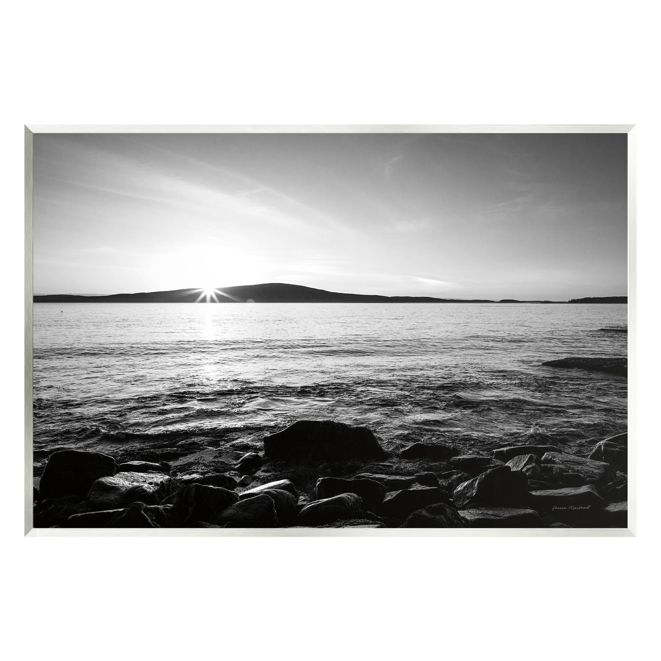Stupell Industries Frenchman Bay Nautical Seascape Photograph Unframed Art Print Wall Art, Design by Laura Marshall