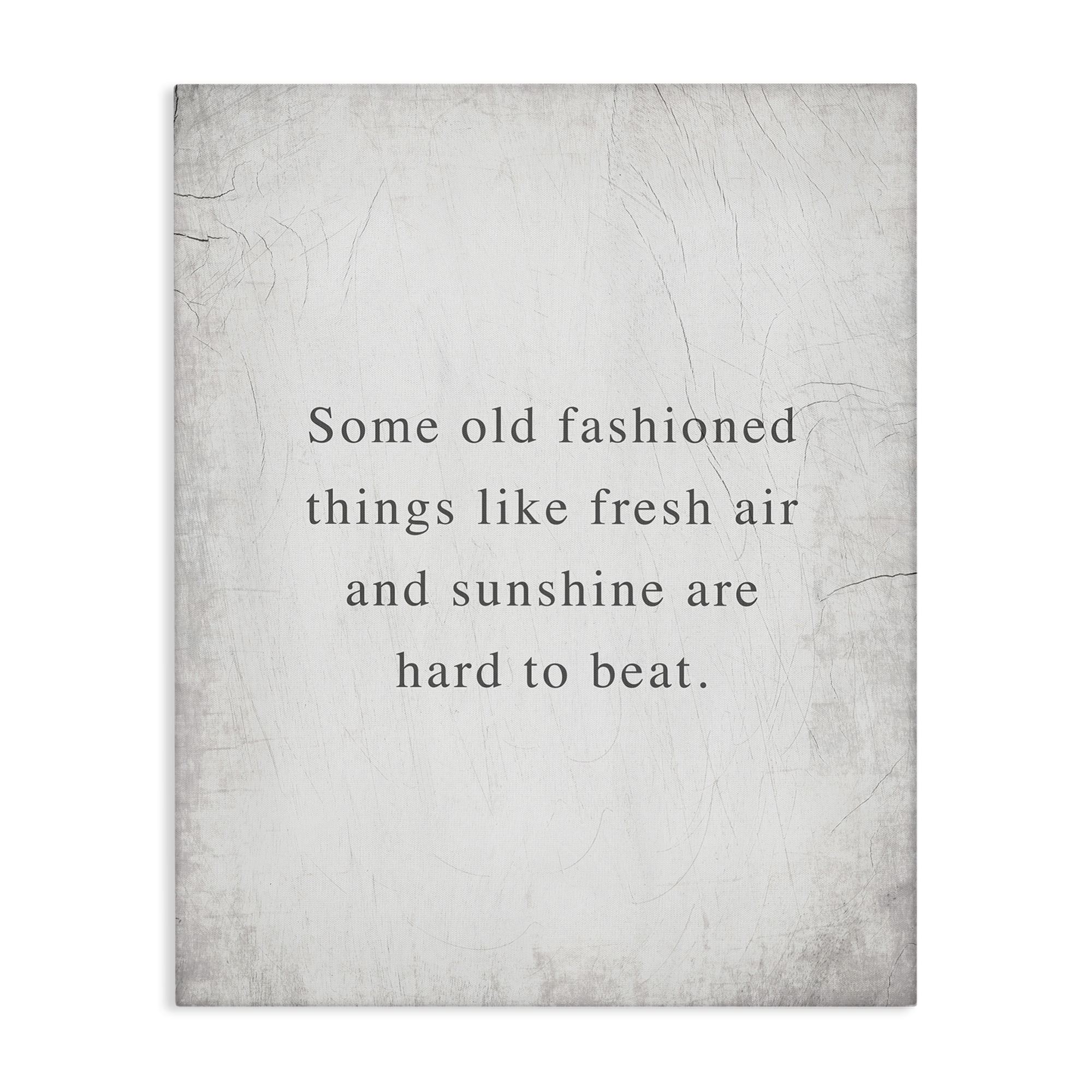 Stupell Industries Fresh Air & Sunshine Sentiment Text & Numbers Painting Wrapped Canvas Art Print Wall Art, 16 x 20