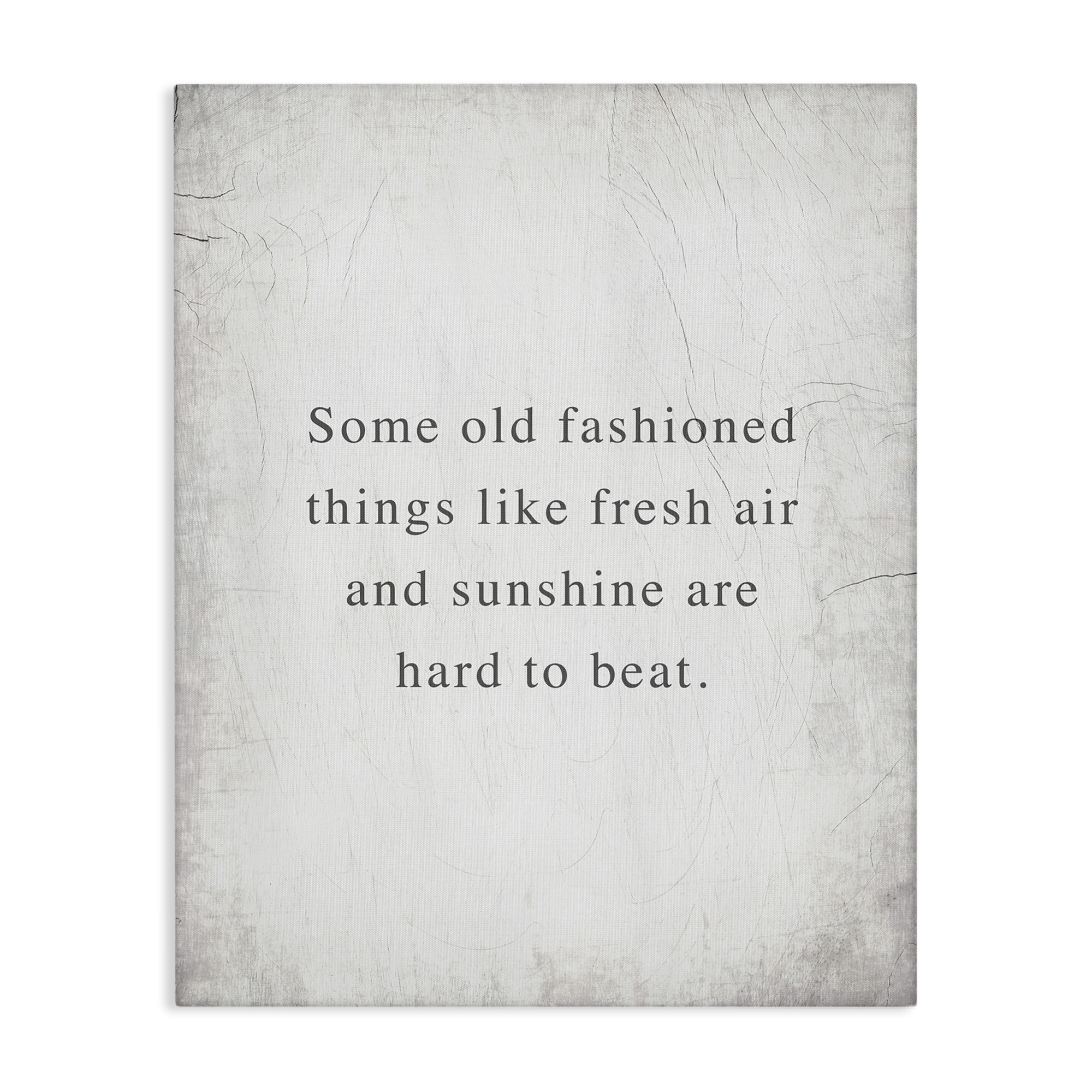 Stupell Industries Fresh Air & Sunshine Sentiment Text & Numbers Painting Wrapped Canvas Art Print Wall Art, 30 x 40