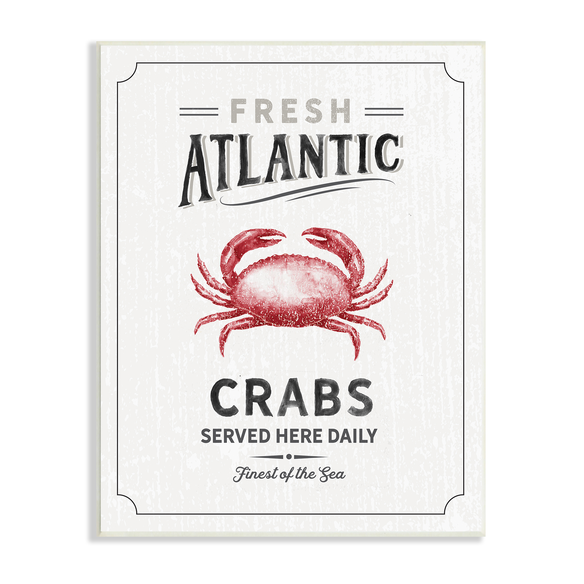 Stupell Industries Fresh Atlantic Crabs Vintage Nautical Food Advertisement , 13 x 19, Design by Nina Pierce