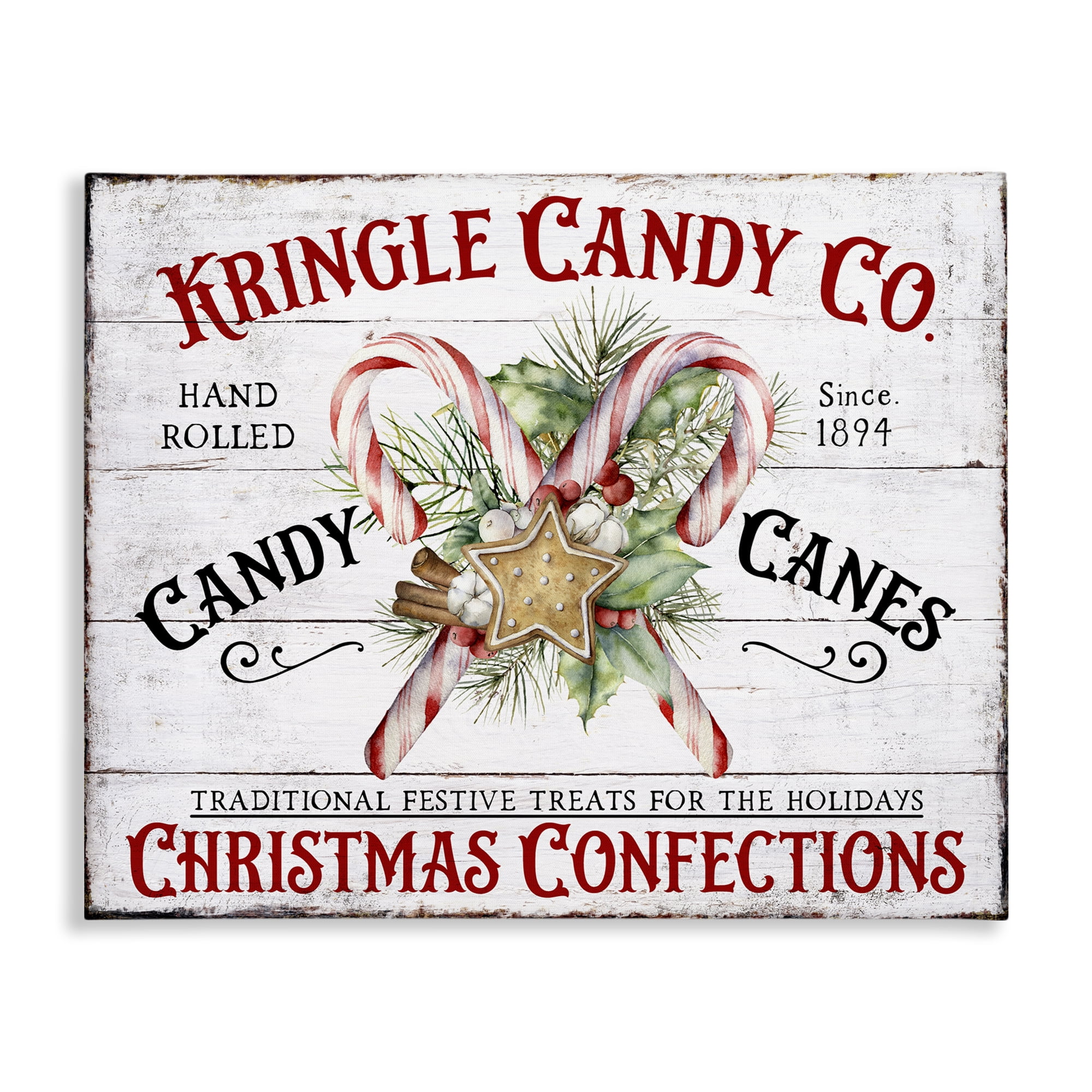 Stupell Industries Fresh Christmas Confections Holiday Painting Gallery Wrapped Canvas Art Prints Wall Art, 48 x 36
