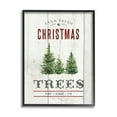 thumbnail image 1 of Stupell Industries Fresh Christmas Trees Country Advertisement Rustic Pattern Holiday Painting Black Framed Art Print Wall Art, 24 x 30, 1 of 8