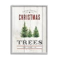thumbnail image 1 of Stupell Industries Fresh Christmas Trees Country Advertisement Rustic Pattern Holiday Painting Gray Framed Art Print Wall Art, 16 x 20, 1 of 7