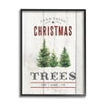 thumbnail image 1 of Stupell Industries Fresh Christmas Trees Country Advertisement Rustic Pattern Rustic Painting Black framed Art Print Wall Art, 16 x 20, Design by Nina Pierce, 1 of 7