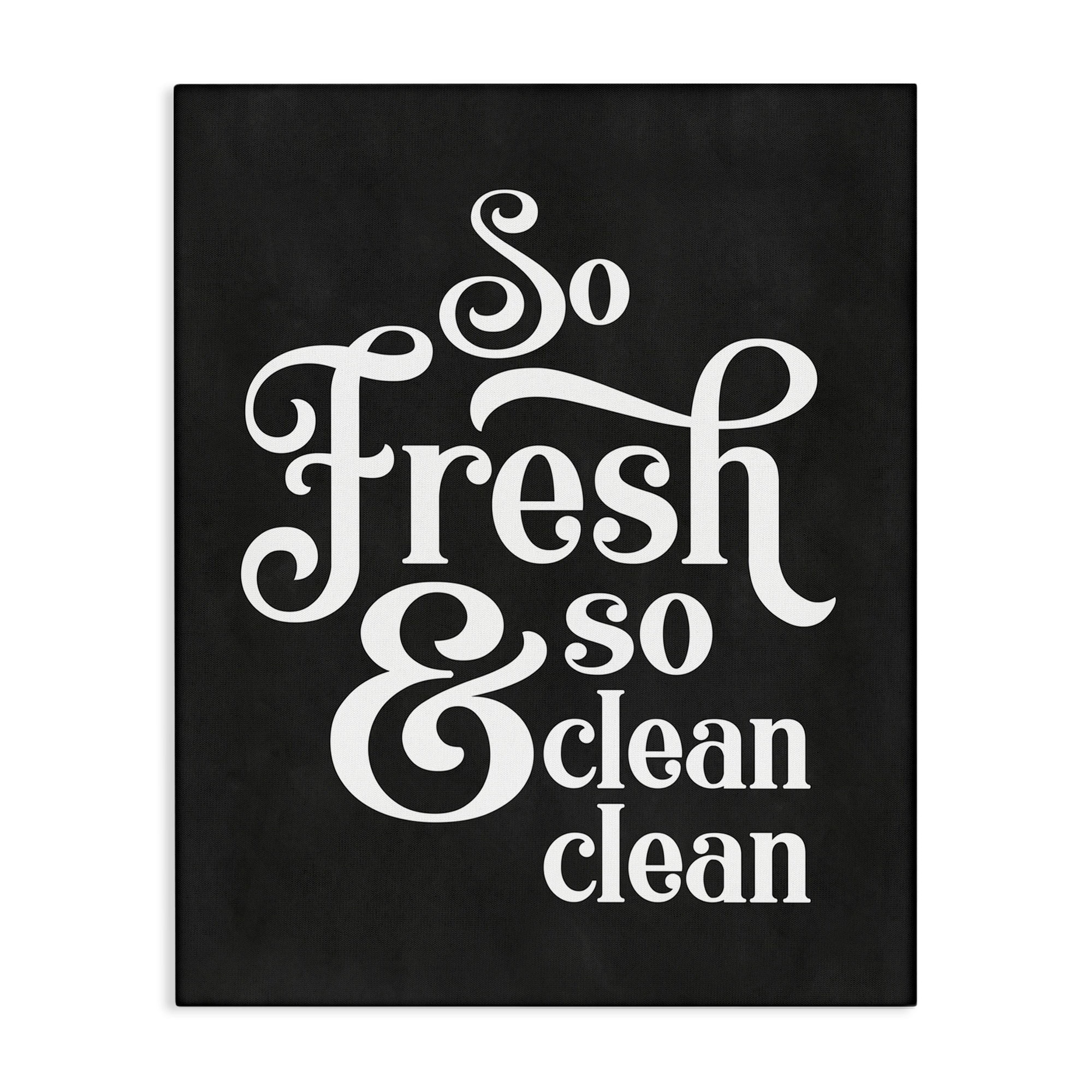 Stupell Industries So Fresh So Clean Laundry Phrase Vintage Typography Country Painting Gallery-Wrapped Canvas Print Wall Art, 24 x 30, Design by Lettered and Lined