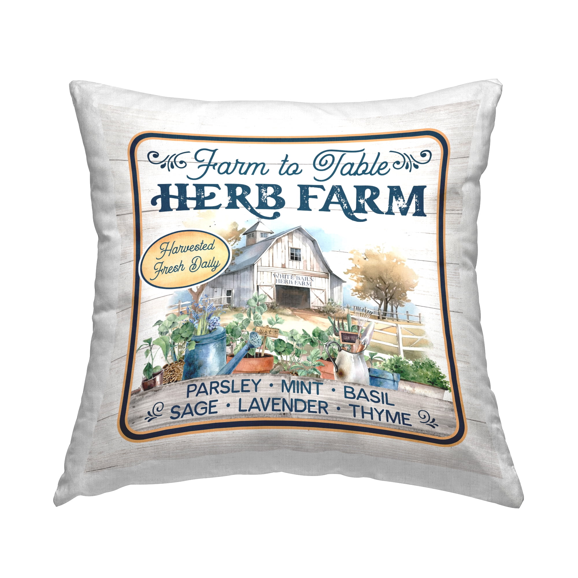 Stupell Industries Fresh Daily Herb Farm Decorative Printed Throw Pillow Design by Mollie B..