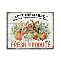 Stupell Industries Fresh Fall Produce Holiday Painting Unframed Art Prints Wall Art, 14 x 11