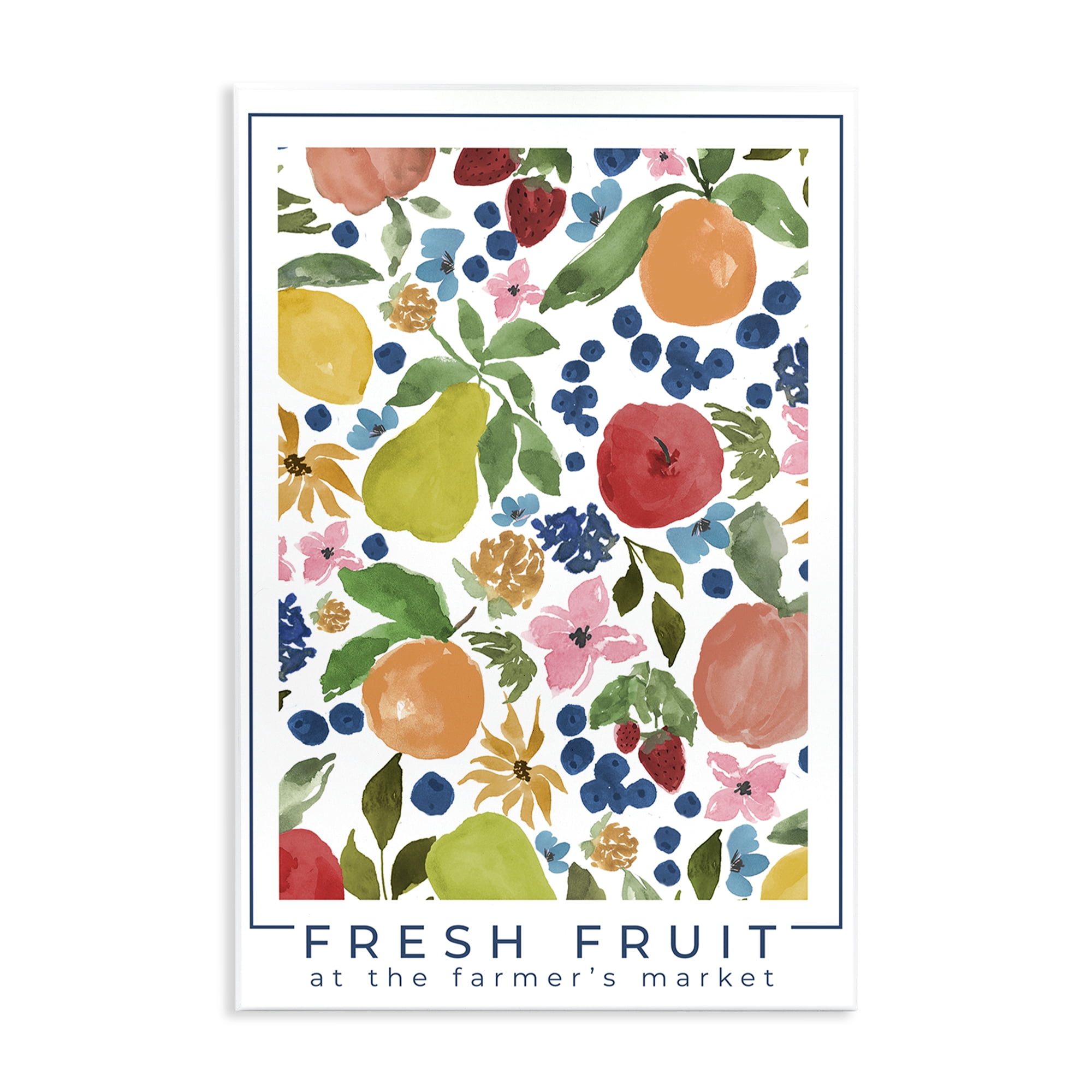Stupell Industries Fresh Fruit Market Pattern Wall Plaque Art, design by Lucille Price
