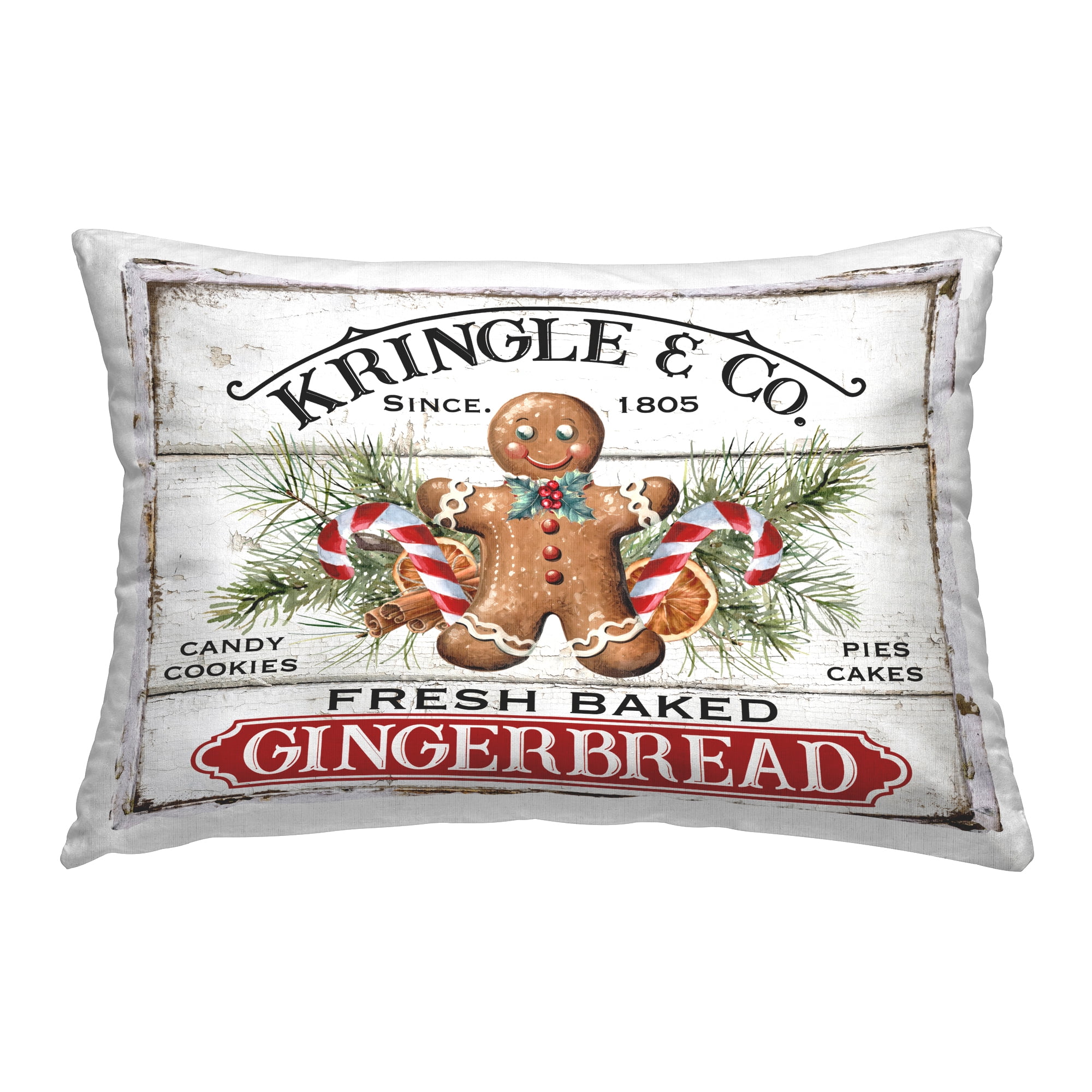 Stupell Industries Fresh Gingerbread Cookies Decorative Printed Throw Pillow, 14 x 20