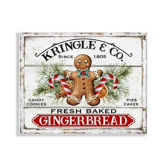 Stupell Industries Fresh Gingerbread Cookies Holiday Painting Unframed Art Prints Wall Art, 14 x 11