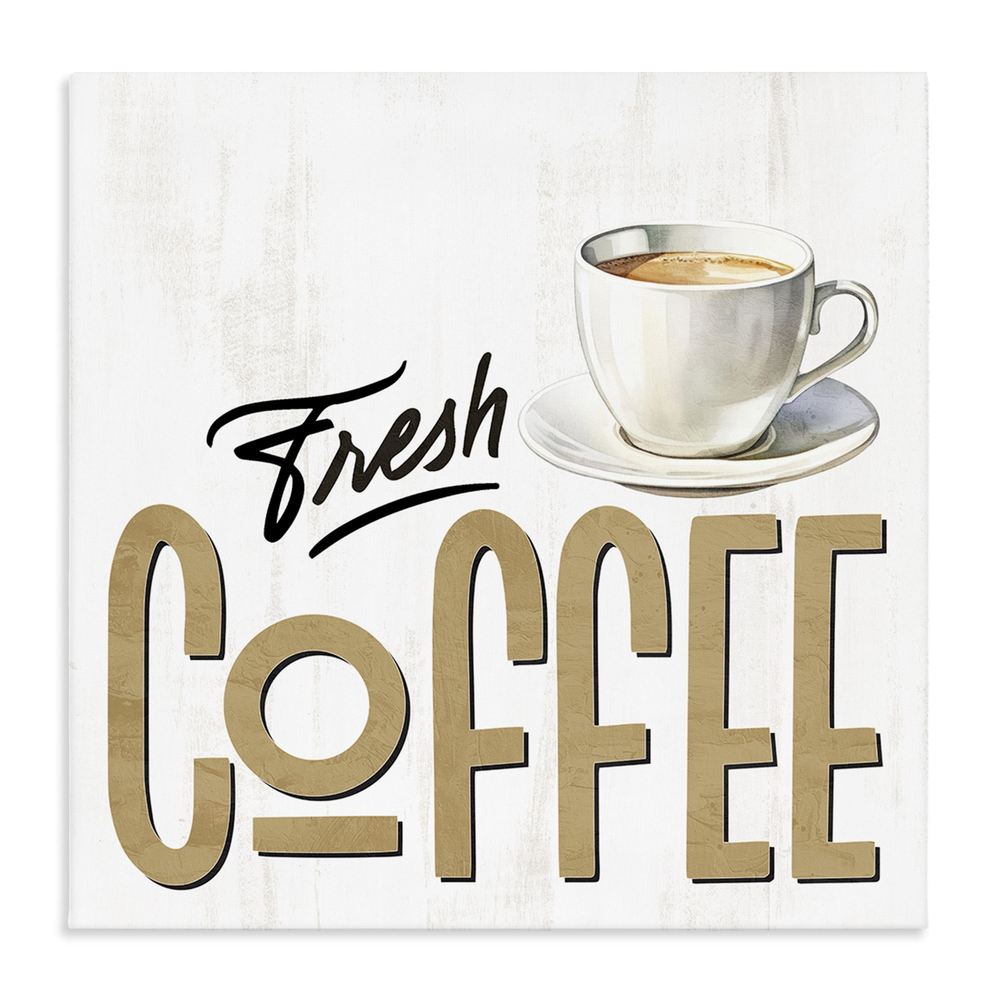 Stupell Industries Fresh Hot Coffee Canvas Wall Art, design by Kim Allen
