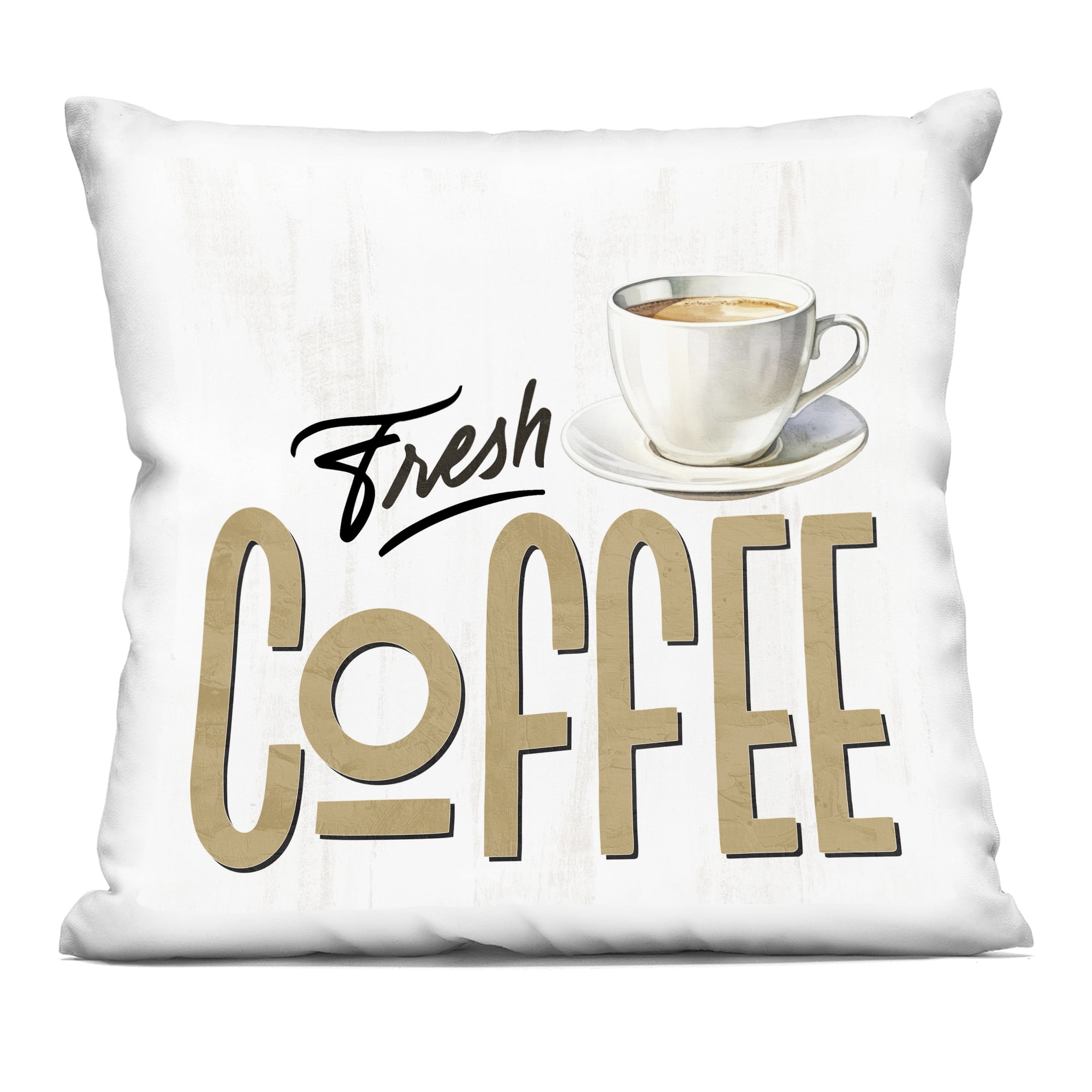Stupell Industries Fresh Hot Coffee Decorative Printed Throw Pillow, design by Kim Allen, 18 x 7 x 18