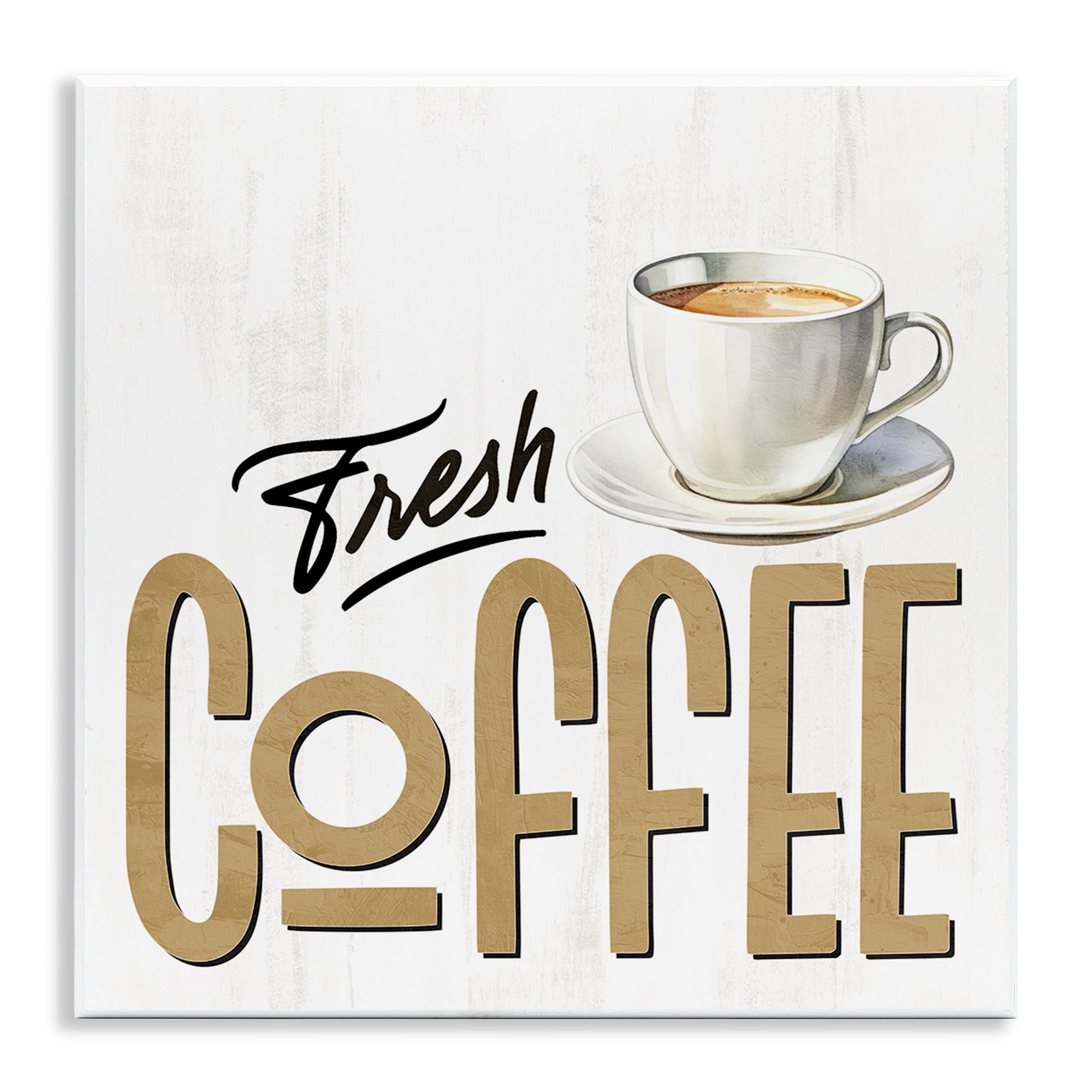 Stupell Industries Fresh Hot Coffee Wall Plaque Art, design by Kim Allen