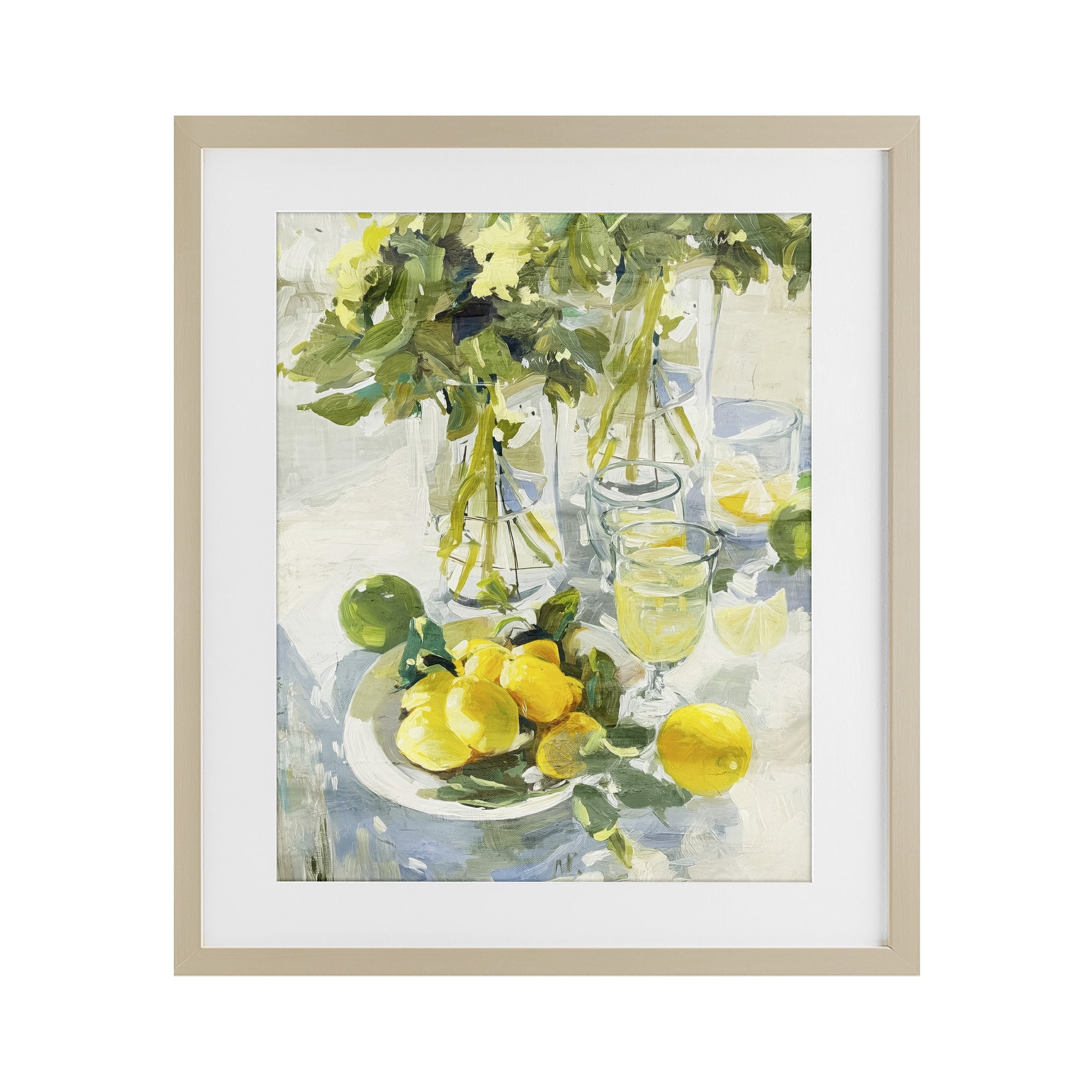 Stupell Industries Fresh Kitchen Lemons Spread Birch Framed Print Under Glass, design by Annabelle Hall