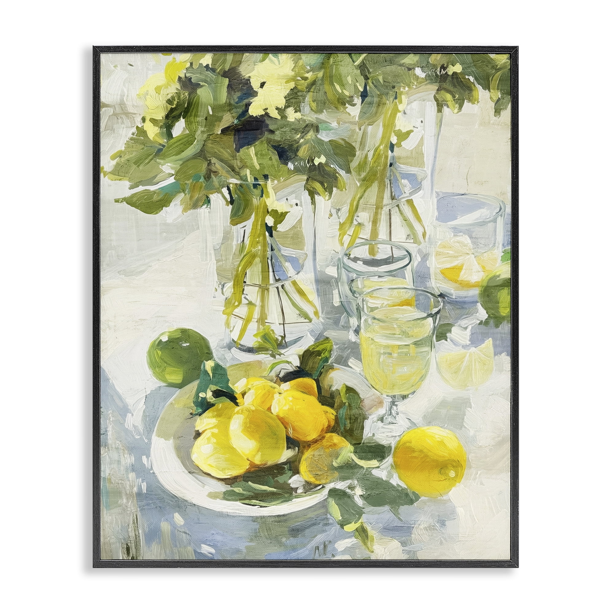 Stupell Industries Fresh Kitchen Lemons Spread Black Framed Giclee Art, design by Annabelle Hall