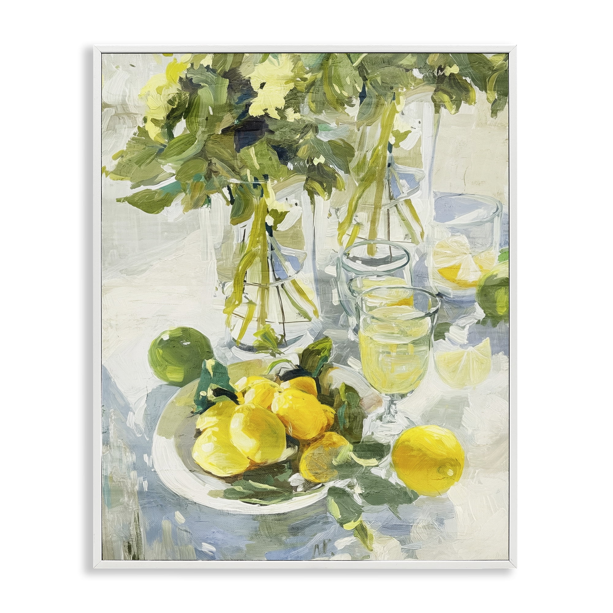 Stupell Industries Fresh Kitchen Lemons Spread White Framed Giclee Art, design by Annabelle Hall
