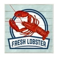 thumbnail image 1 of Stupell Industries Fresh Lobster Sign Grain Pattern Rustic Beach House , 12 x 12, Design by Kim Allen, 1 of 5