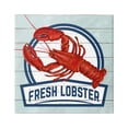 thumbnail image 1 of Stupell Industries Fresh Lobster Sign Grain Pattern Rustic Beach House , 36 x 36, Design by Kim Allen, 1 of 6