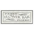 thumbnail image 1 of Stupell Industries Fresh Picked Flower Bar Sign Vintage Boutique Florals Graphic Art White Framed Art Print Wall Art, 10x24, by Daphne Polselli, 1 of 5