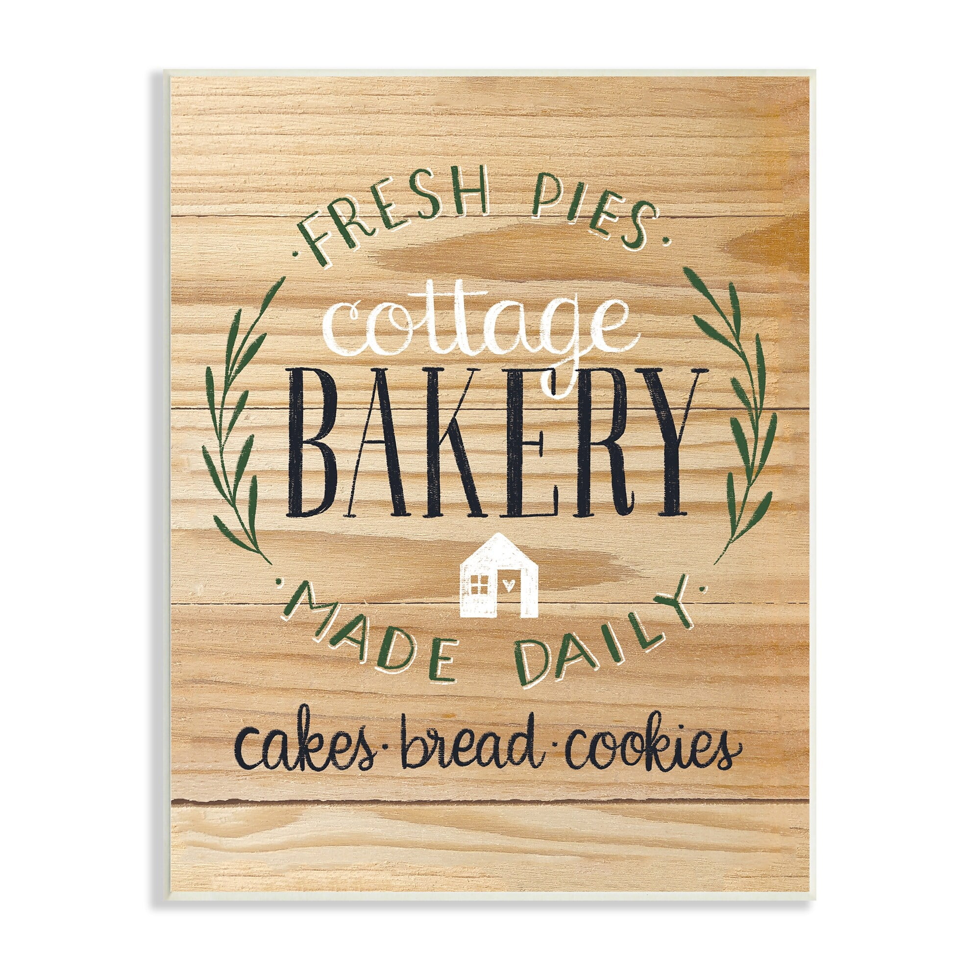 Stupell Industries Fresh Pies Cottage Bakery Rustic Country Kitchen Sign ,10 x 15, Design by Amanda McGee
