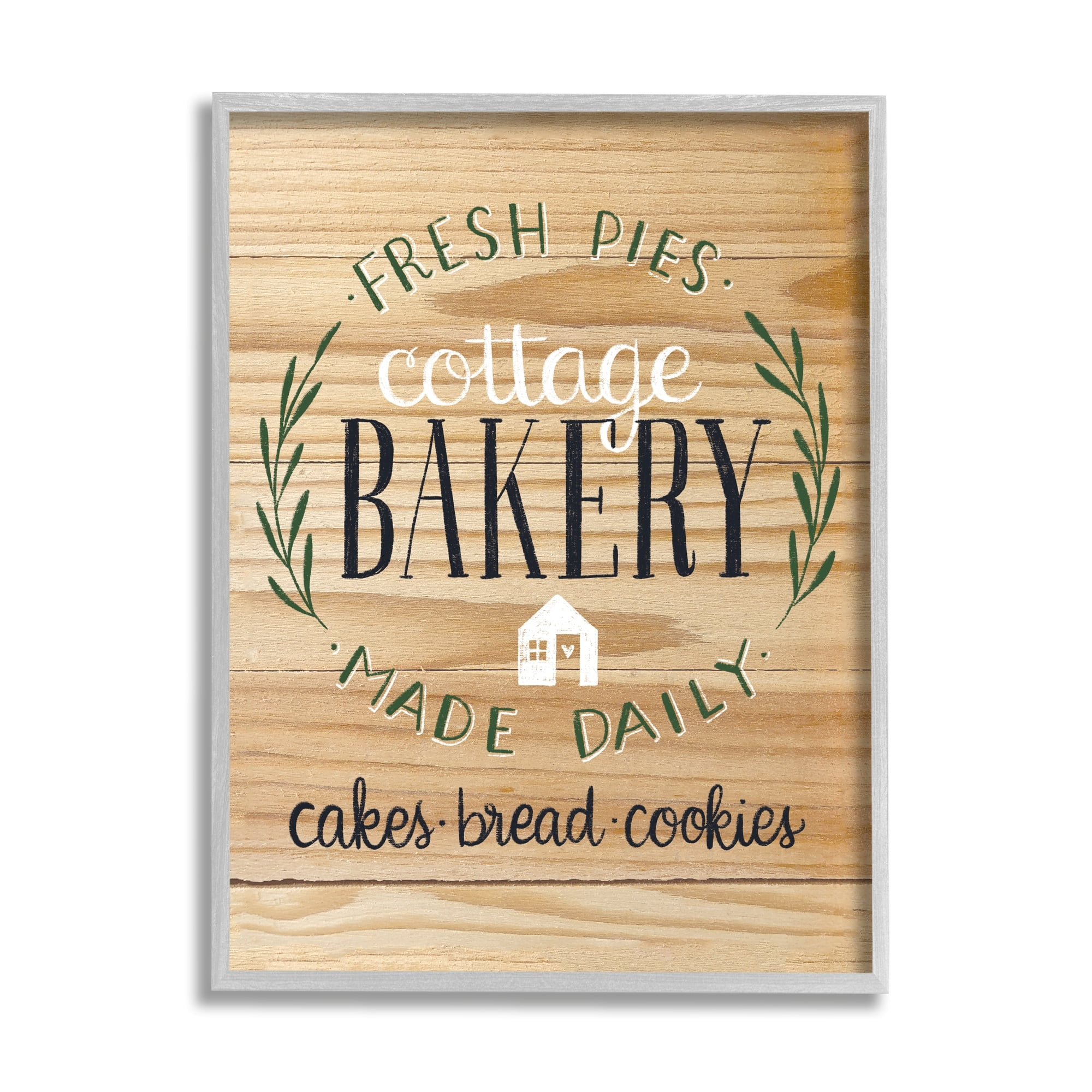 Stupell Industries Fresh Pies Cottage Bakery Rustic Country Kitchen Sign ,11 x 14, Design by Amanda McGee