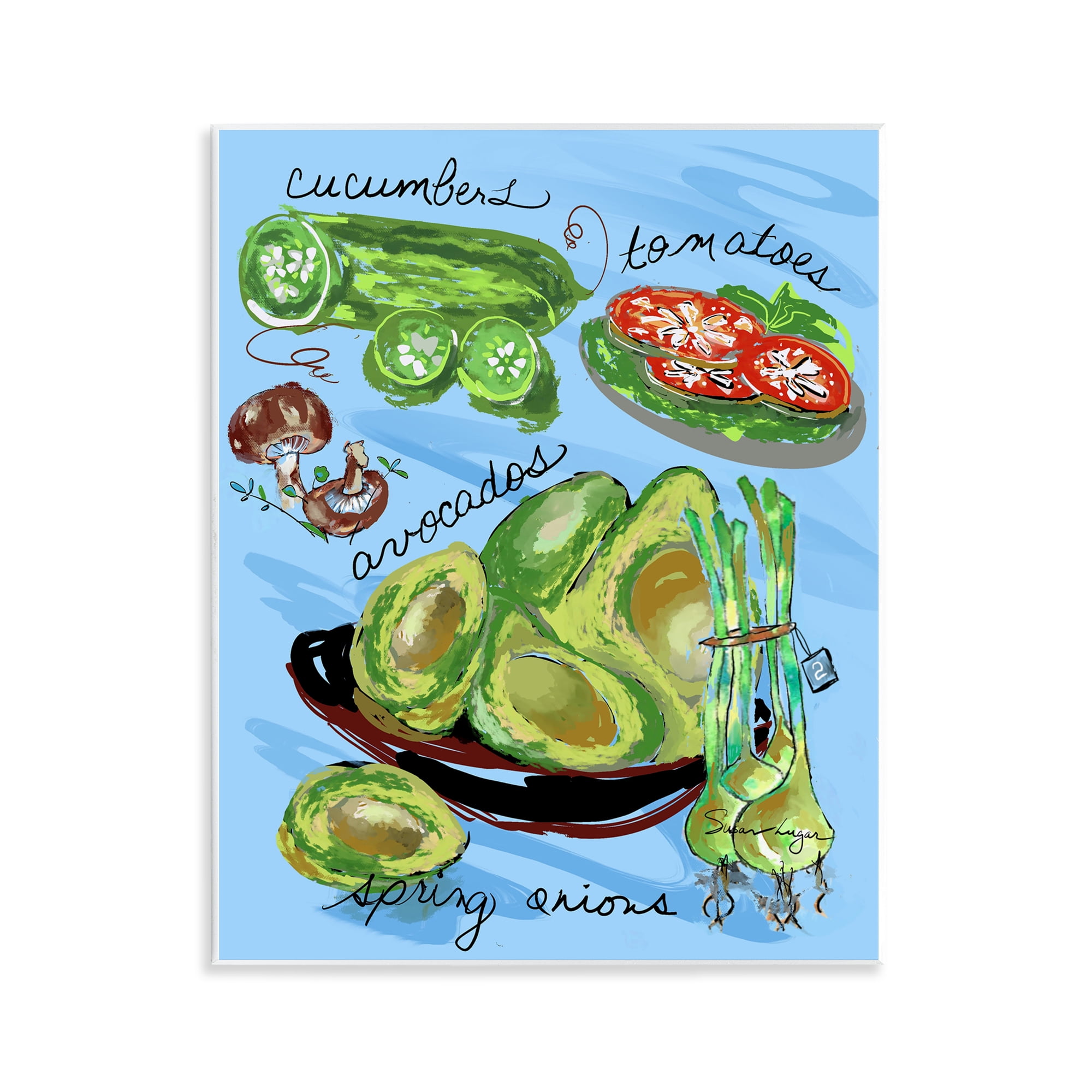 Stupell Industries Fresh Produce Collection Wall Plaque Art, design by Susan Lugar