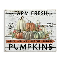 Stupell Industries Fresh Pumpkin Mound Holiday Painting Gallery Wrapped Canvas Art Prints Wall Art, 20 x 16