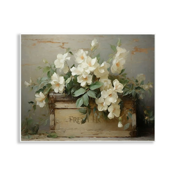 Stupell Industries Fresh Rustic Flowers Botanical & Floral Painting Unframed Art Print Wall Art, 14 x 11