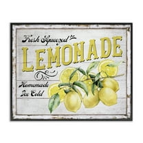 Stupell Industries Fresh Squeezed Lemonade Food & Beverage Painting Black Framed Art Print Wall Art, 14 x 11