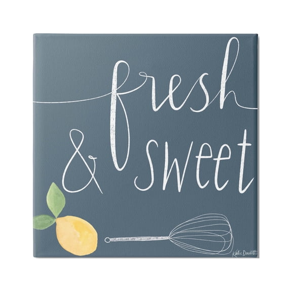 Stupell Industries Fresh & Sweet Citrus Fruit Cooking Graphic Art Gallery Wrapped Canvas Print Wall Art, Design by Katie Doucette