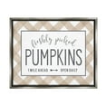thumbnail image 1 of Stupell Industries Freshly Picked Pumpkins Country Farm Plaid Sign Graphic Art Luster Gray Floating Framed Canvas Print Wall Art, Design by Lettered and Lined, 1 of 5