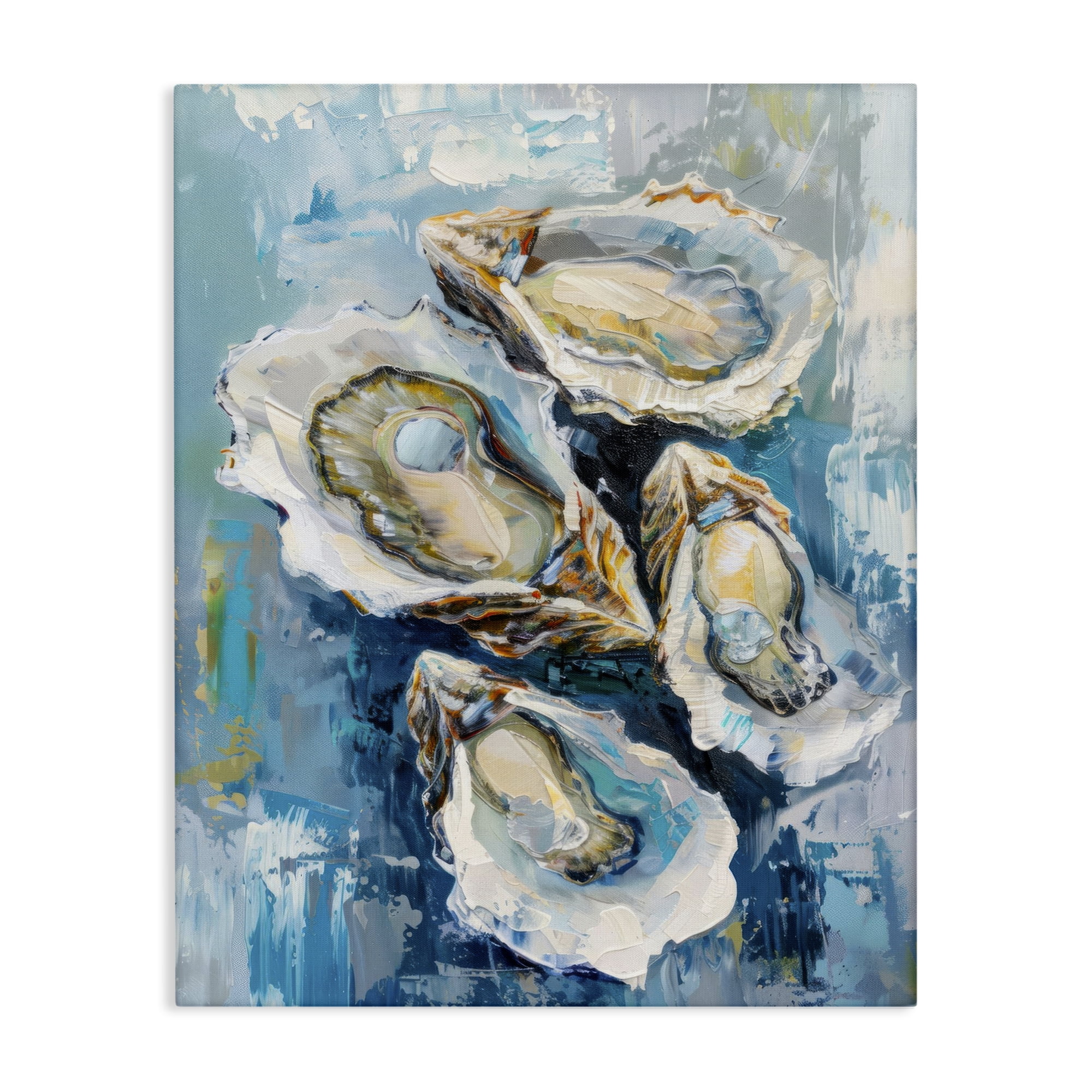 Stupell Industries Freshly Shucked Oysters Food & Beverage Painting Wrapped Canvas Art Print Wall Art, 16 x 20