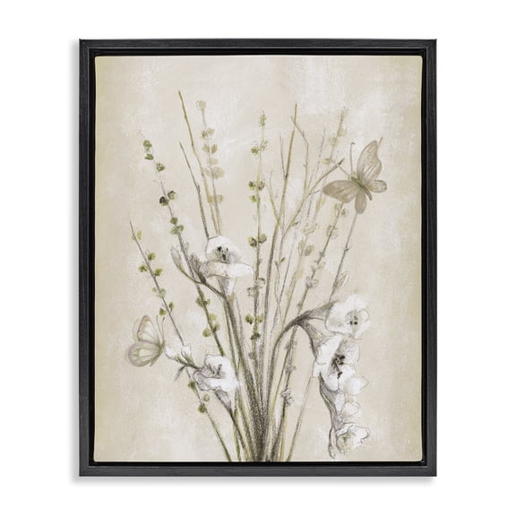 Stupell Industries Fresia & Date Branch Black Framed Floater Canvas Wall Art, design by Lanie Loreth