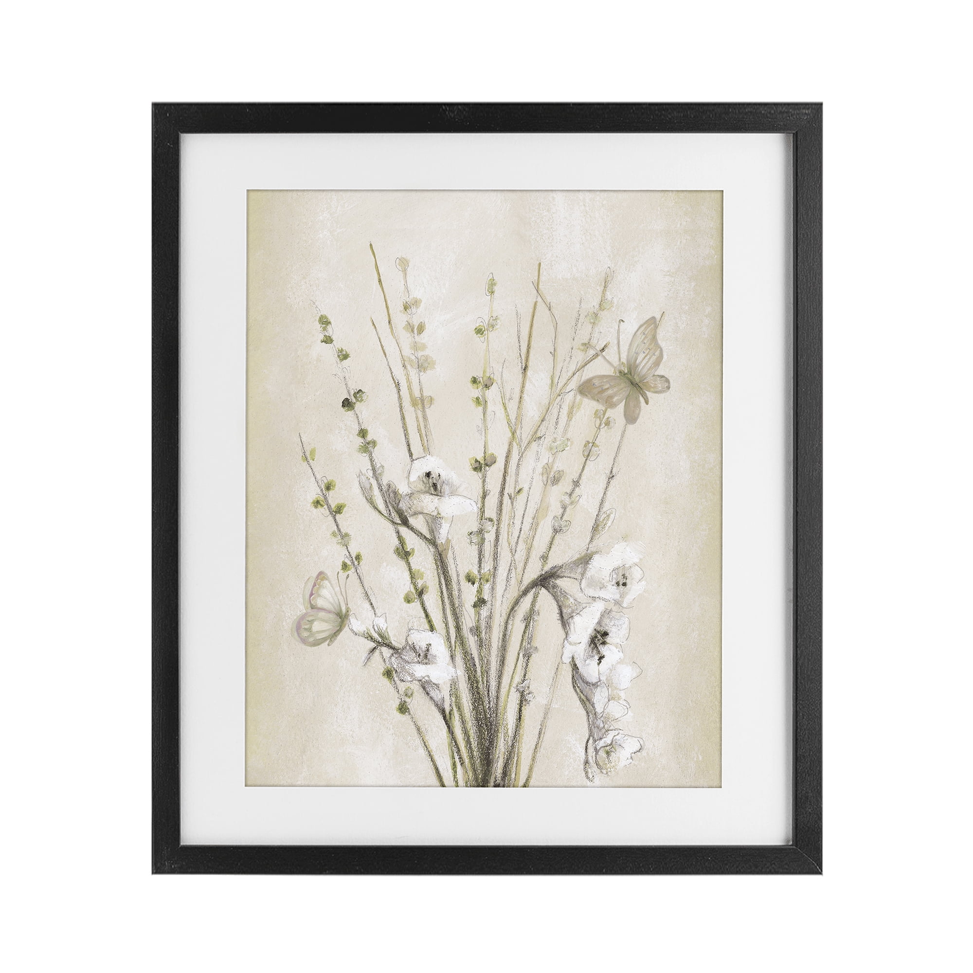 Stupell Industries Fresia & Date Branch Black Framed Print Under Glass, design by Lanie Loreth