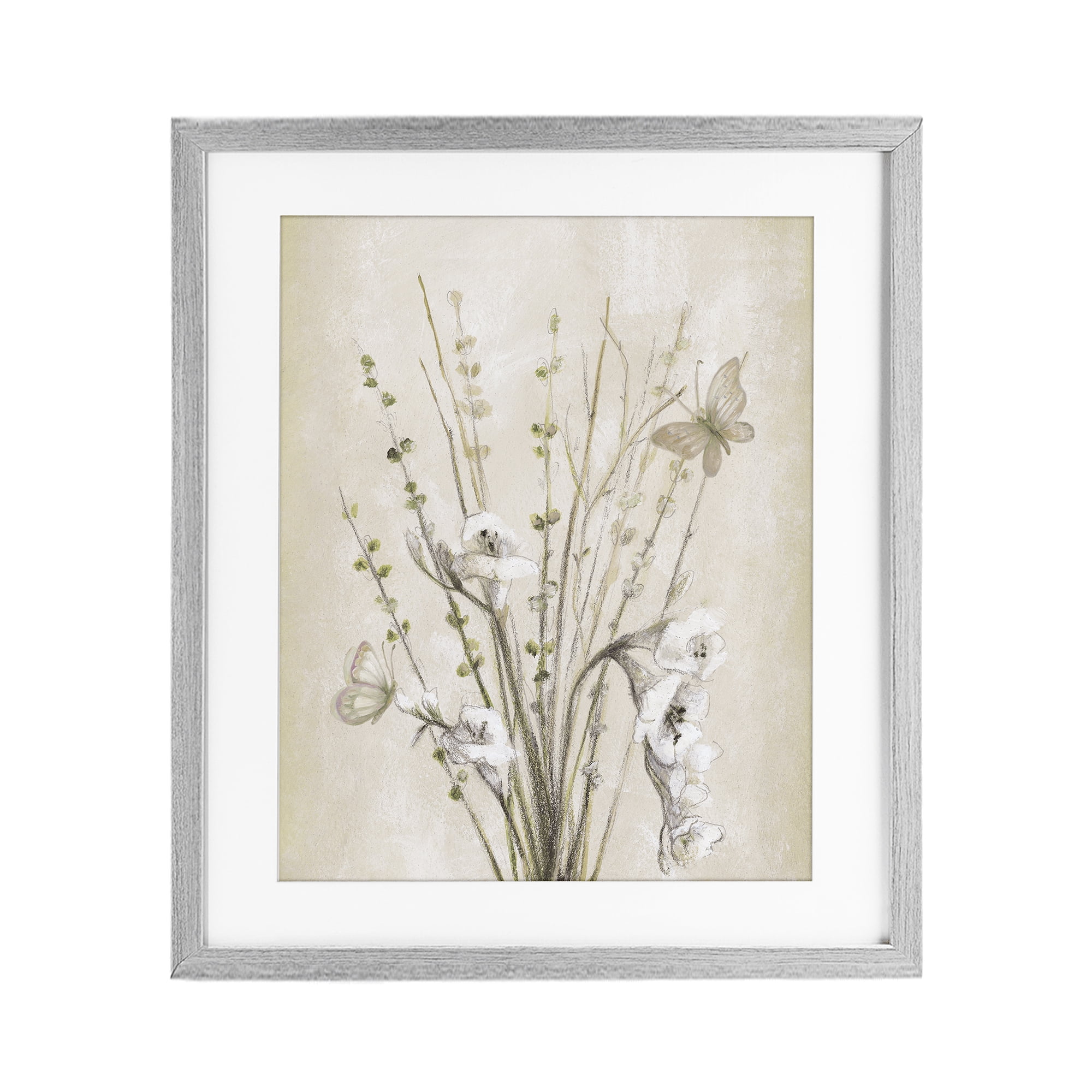 Stupell Industries Fresia & Date Branch Gray Framed Print Under Glass, design by Lanie Loreth