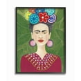 thumbnail image 1 of Stupell Industries Frida Fashion Designer Pattern Painting Green Framed Giclee Texturized Art by Regina Moore, 1 of 3