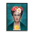 thumbnail image 1 of Stupell Industries Frida Kahlo Floral Portrait Botanical & Floral Painting Black Framed Art Print Wall Art, 16 x 20, 1 of 9