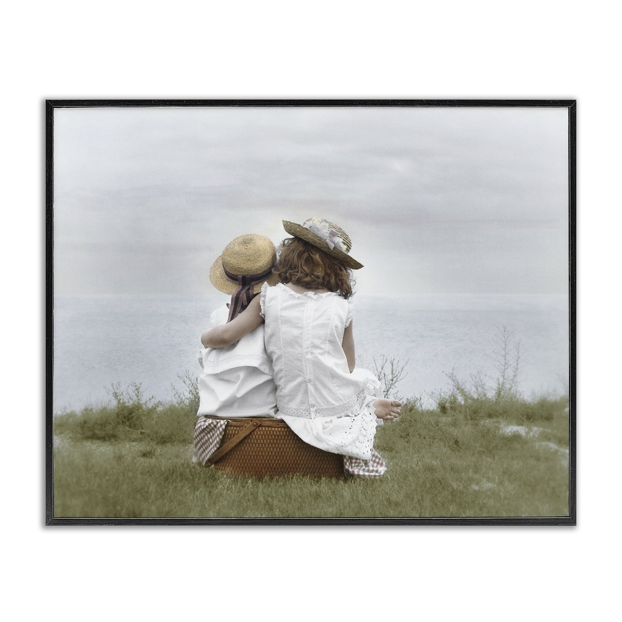Stupell Industries Friends By The Ocean Black Framed Giclee Art, design by Kendra Dew