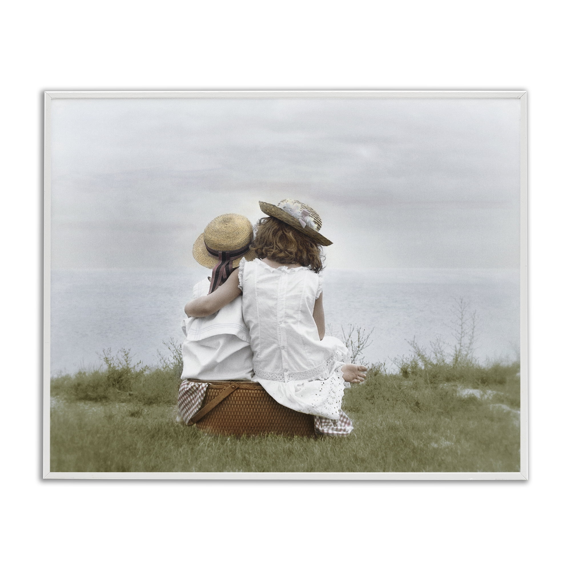 Stupell Industries Friends By The Ocean White Framed Giclee Art, design by Kendra Dew