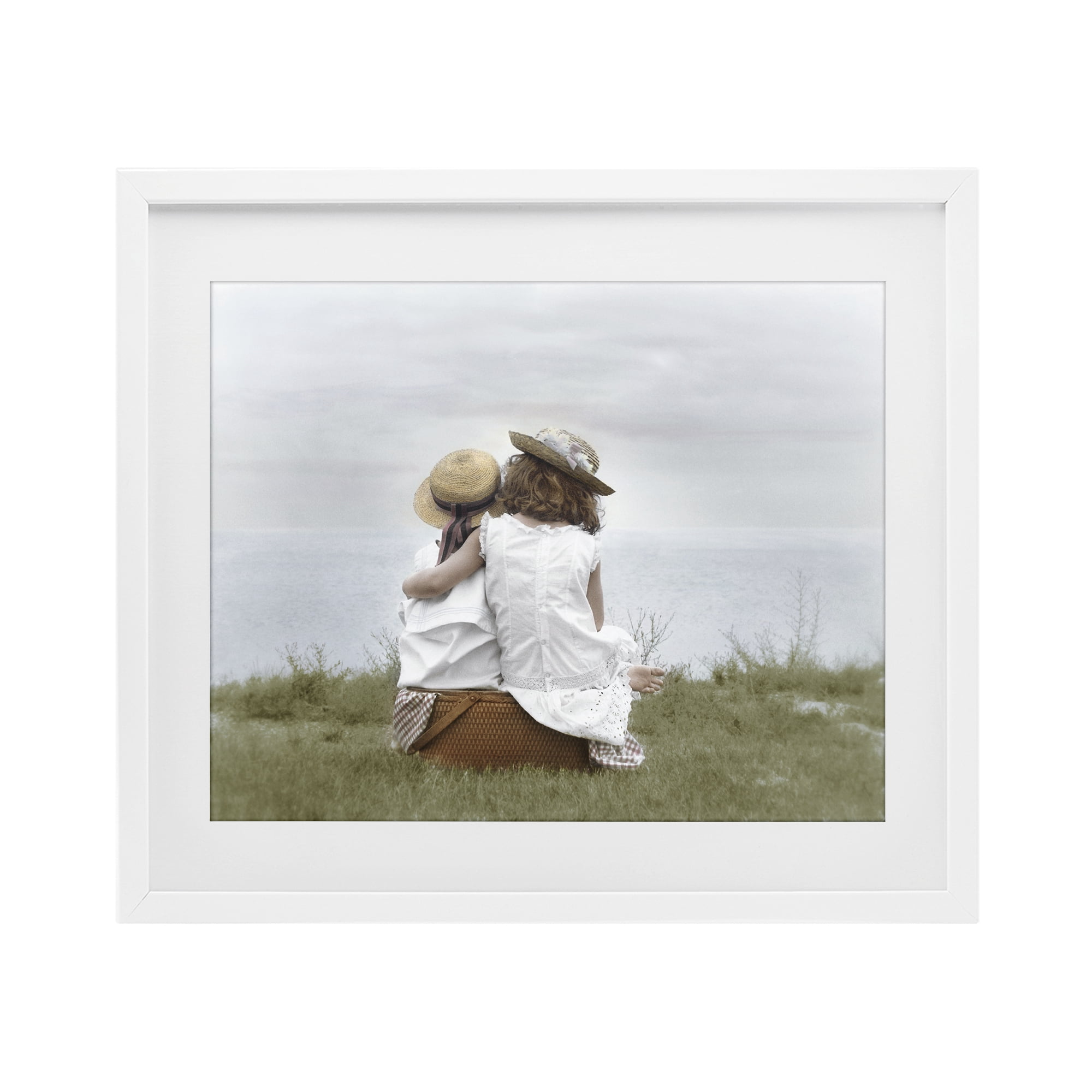 Stupell Industries Friends By The Ocean White Framed Print Under Glass, design by Kendra Dew
