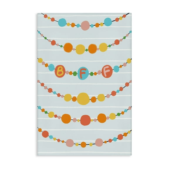 Stupell Industries Friendship Beads BFF Canvas Wall Art, design by Connie Summers